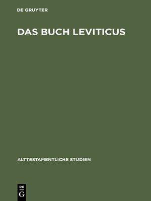 cover image of Das Buch Leviticus